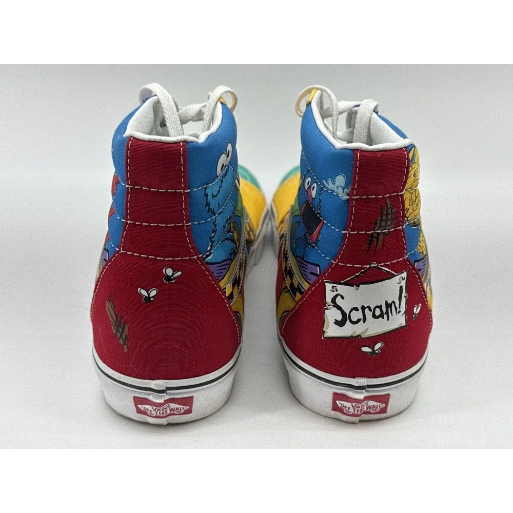 Vans Sesame Street High Tops Oscar Big Bird Cookie Monster AOP Sneakers 12.0